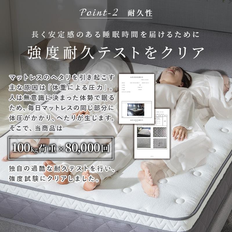 ポケットコイル マットレス シングル プレミアム 2層構造 高密度コイル