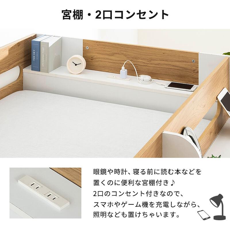 MINT ロフトベッド シングル ロフト ベッド マットレス付き ウレタン