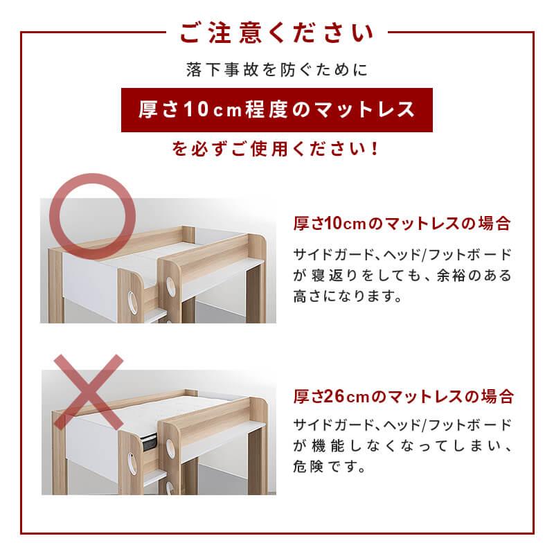 MINT ロフトベッド シングル ハイタイプ ロフト ベッド 高反発 三