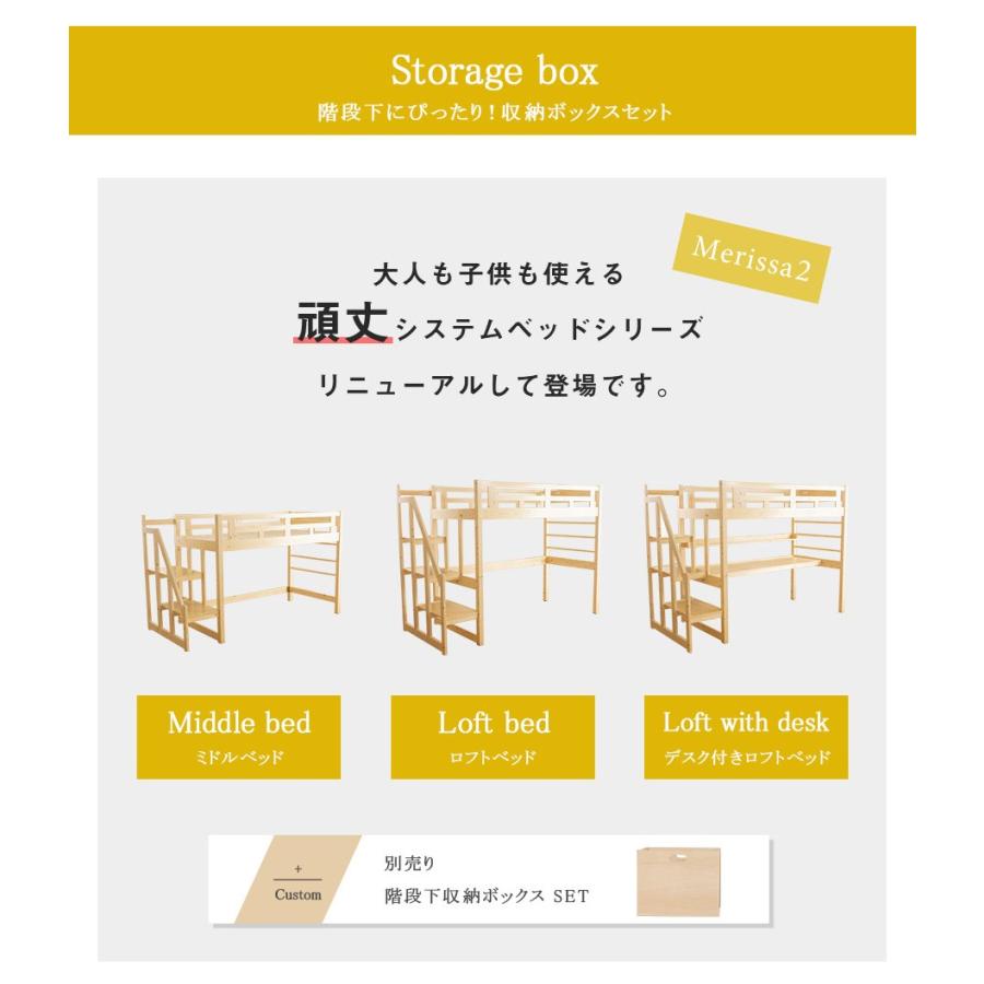 MINT ベッド 階段下収納ボックス3個組 専用ボックス3コセット 収納