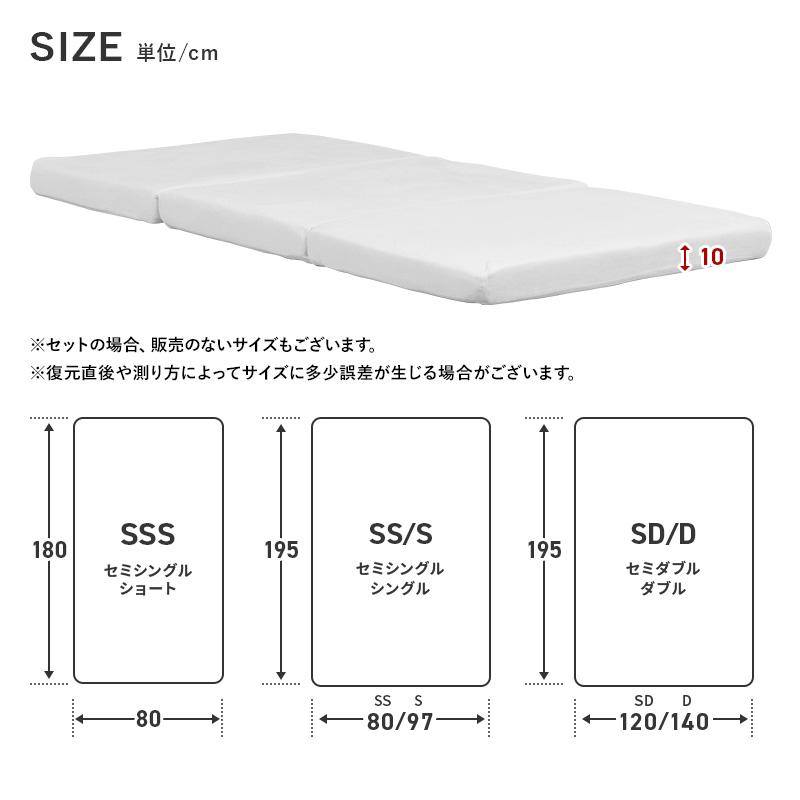 MINT 高反発 マットレス シングル 三つ折り ウレタン 3つ折り