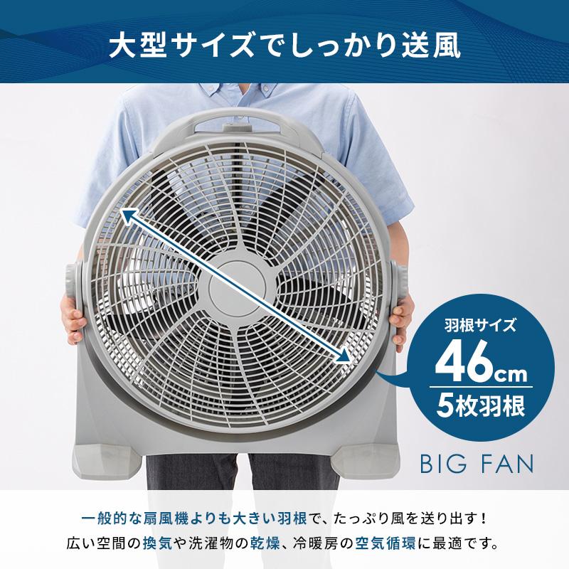 MINT 新商品 扇風機 大型 パワフル 羽根46cm サーキュレーター