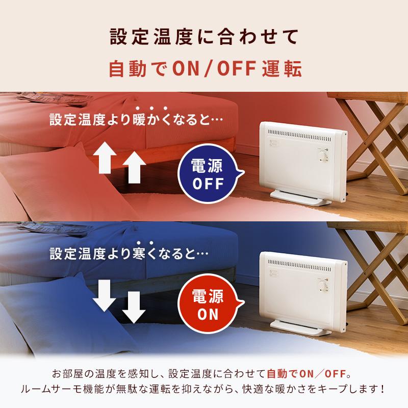 MINT パネルヒーター 足元 日本製 遠赤外線 コンパクト 壁掛け 床置き