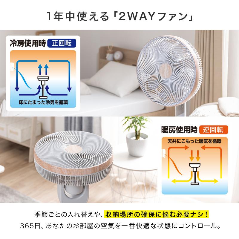サーキュレーター 3D MINT 新商品 扇風機 サーキュレーター DCモーター 逆回転 3D首振り