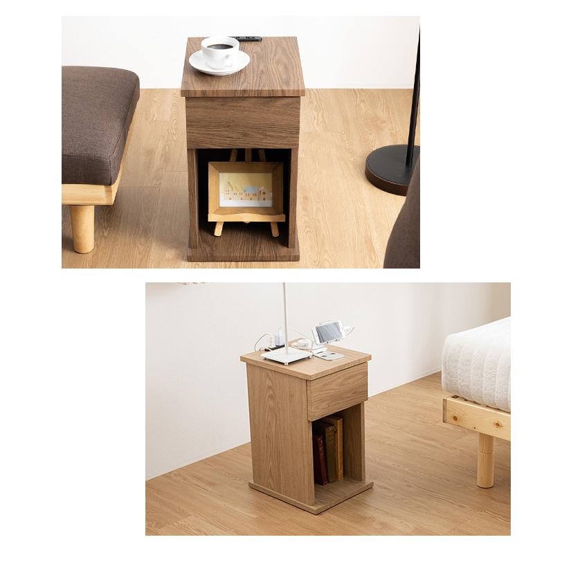 MINT サイドテーブルW20 引出あり 20cm テーブル ローテーブル ミニ