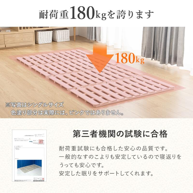 四つ折り すのこマット セミダブル 折りたたみ ベッド すのこベッド カビ対策 ダニ防止 湿気対策 通気性 軽量 桐 すのこ 折りたたみベッド 折りたたみ式 木製 | MINT（家具、インテリア） | 09