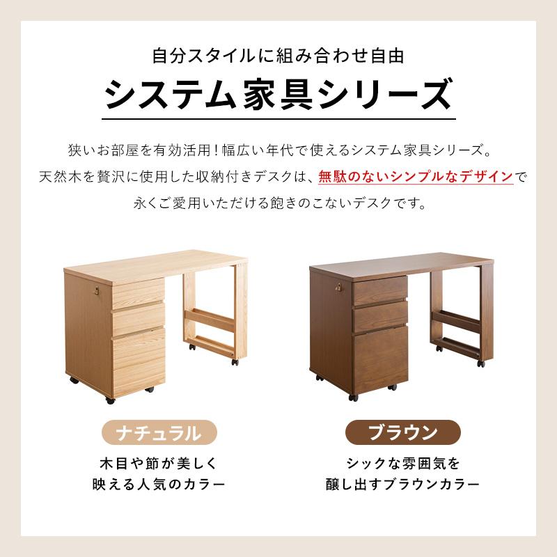 MINT 収納付デスク 学習机 勉強机 システムベッド用 : 家具