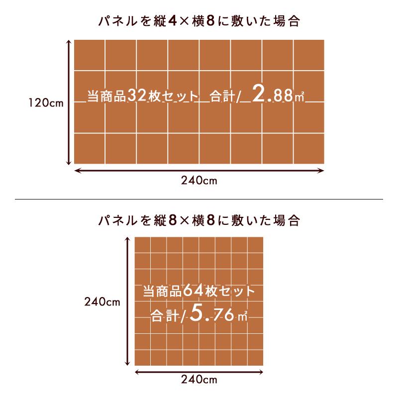 MINT ウッドパネル 128枚セット ウッドタイル ジョイント式