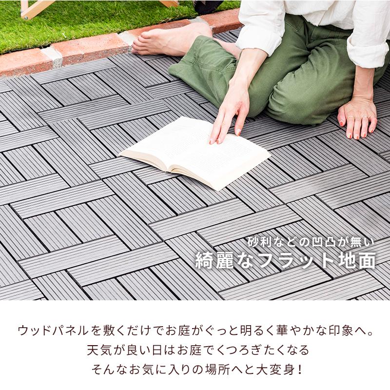 ジョインドウッド 65枚 タンスのゲン ウッドパネル ウッドデッキ 人工木 54枚セット