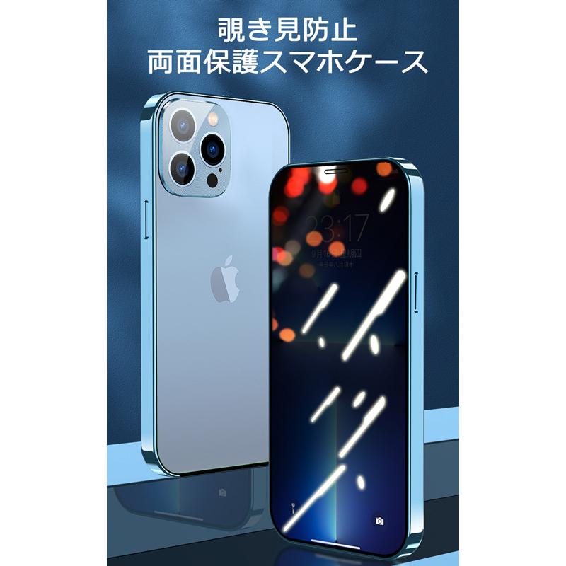 Luphie 正規品 iPhone13 13Pro iPhone 13ProMax スマホケース 覗き見防止 ケース バンパーロック 背面半透明プレート カメラ保護メタルプレート 全面保護 |  | 01