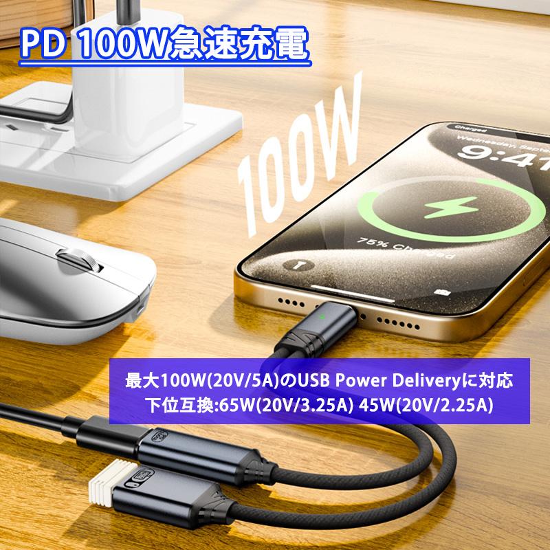 2in1 分岐ケーブル Type-C USB-A USB2.0 OTG対応 データ転送 480Mbps
