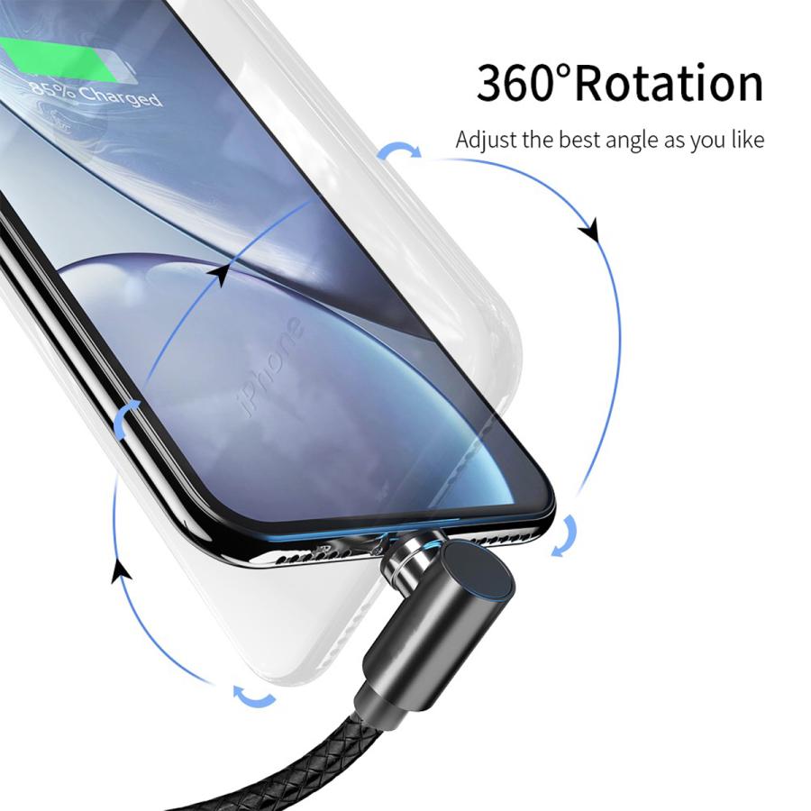 L字型 マグネット 充電ケーブル 端子 セット 3in1 Lightning iPhone