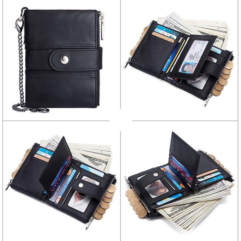 本革 二つ折り財布 メンズ レディース 財布 RFID スキミング防止