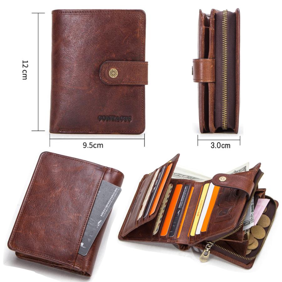 メンズ レディース 財布 Contacts レザー ウォレット 本革 二つ折り