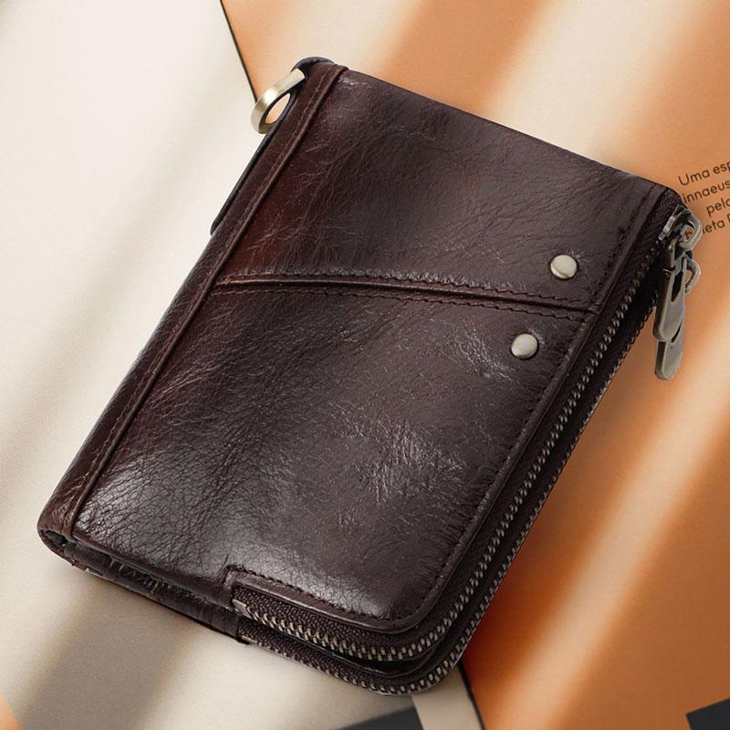 本革財布 メンズ レディース 二つ折り財布 RFID スキミング防止 レザー