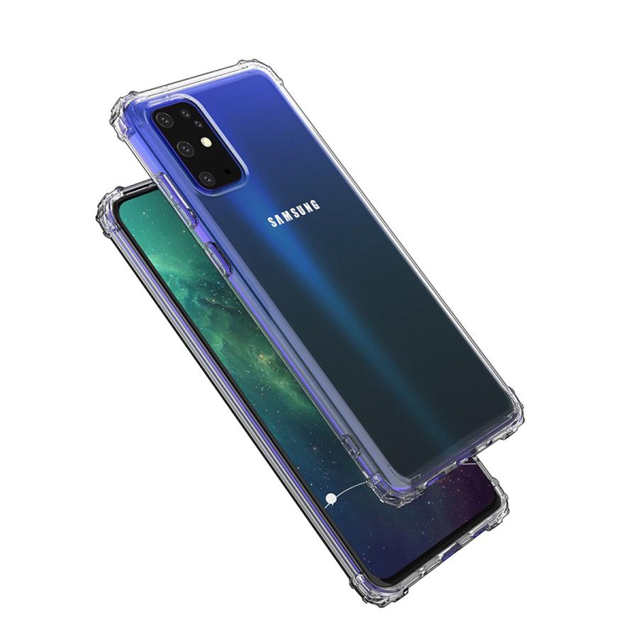 強化ガラスフィルム付き クリアケース Galaxy S20+ S21 S22 S23 S24