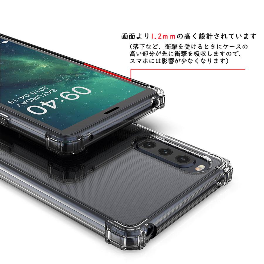 【ケース、フィルム付】Xperia 5 Ⅱ 強化ガラスフィルム付き クリアケース Xperia 5II 10III 5III