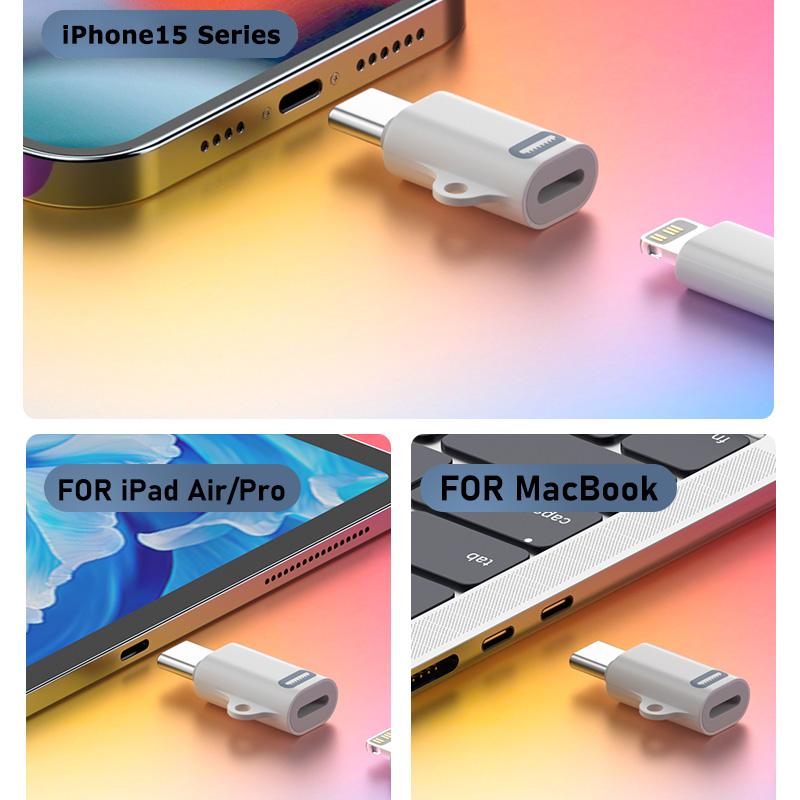 Lightning to Type C 変換アダプター PD充電対応 iPhone15シリーズ