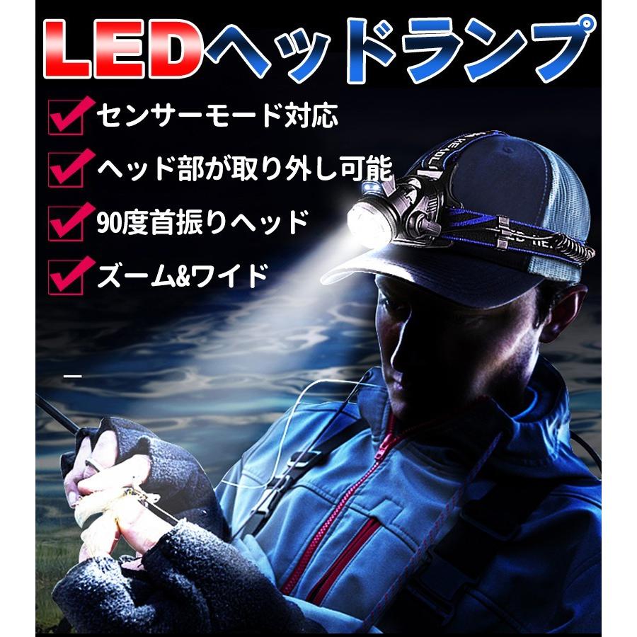 ヘッドライト 充電式 LEDヘッドライト センサー点灯 懐中電灯 ヘッドライト 充電式 LEDヘッドライト センサー点灯 懐中電灯