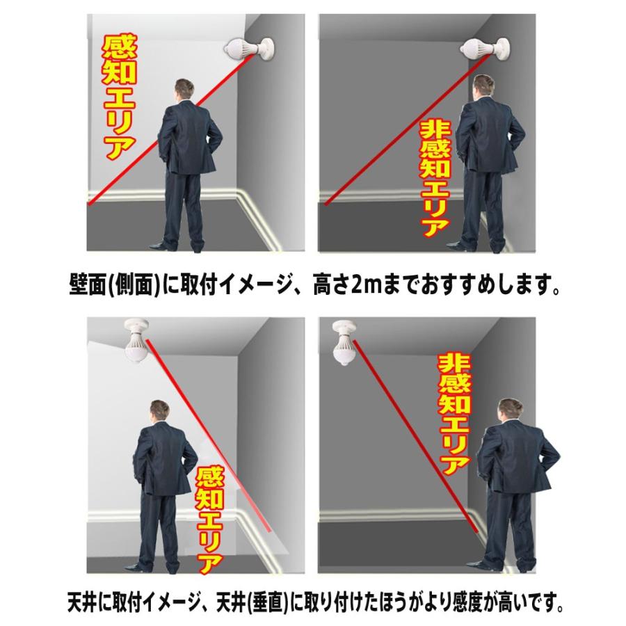 LED電球 2個セット人感センサー付き 防犯 E26 人感センサー電球 LED電球 2個セット人感センサー付き 防犯 E26 人感センサー電球