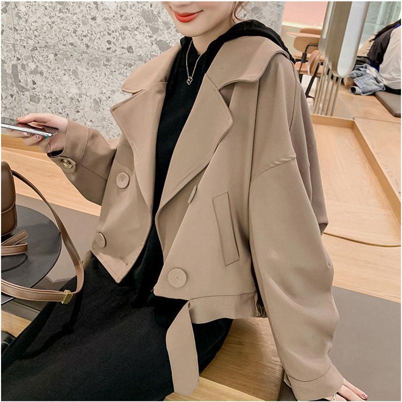 お取り寄せ商品 レディース トレンチコート コート ショートトレンチ アウター ショート丈 薄手 無地 長袖 春 秋 冬 おしゃれ きれいめ シンプル カジ Accelumina 通販 Yahoo ショッピング