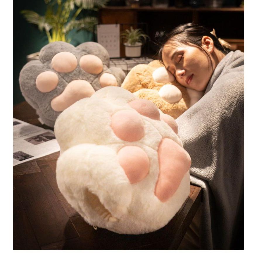 お取り寄せ商品 クッション 肉球 抱き枕 ブランケット付き ぬいぐるみ