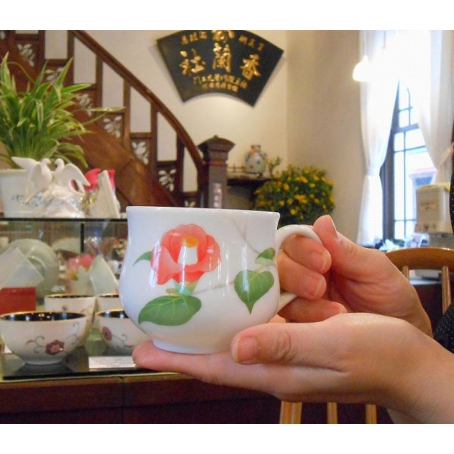 香蘭社 日々と椿 マグカップ 1189-HMB 有田焼 ティーカップ
