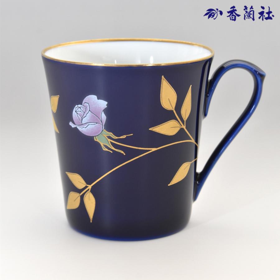 香蘭社 ルリ薔薇 マグカップ R325-1HK 有田焼 ティーカップ ギフト用