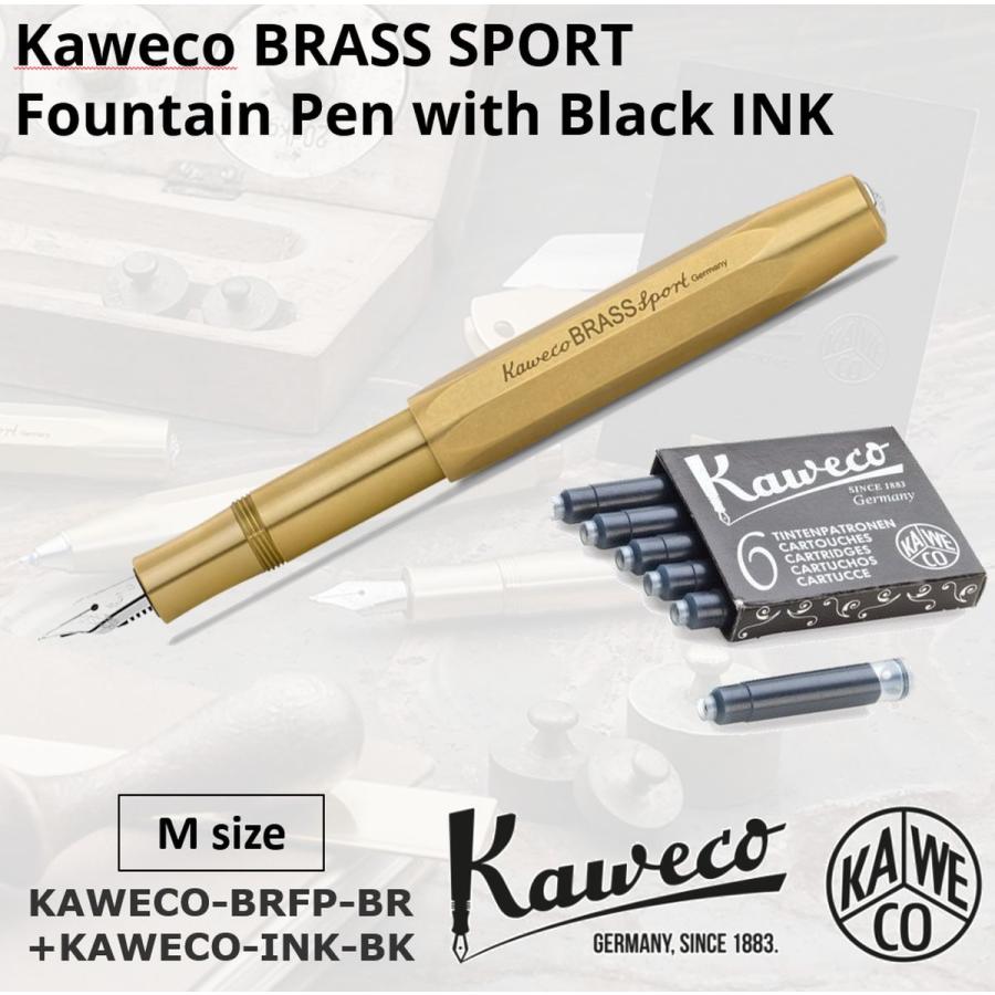Kaweco（カヴェコ） ブラススポーツ M 万年筆 真鍮製 インク