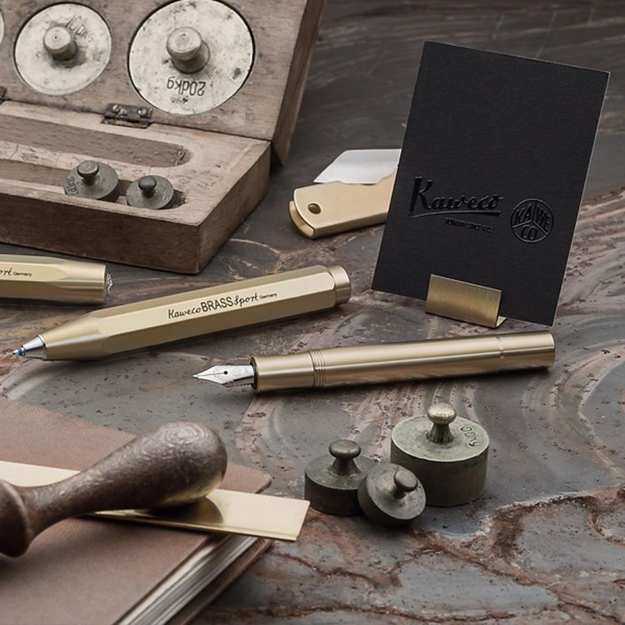Kaweco（カヴェコ） 万年筆 ブラススポーツ M 真鍮製 ゴールド 高級