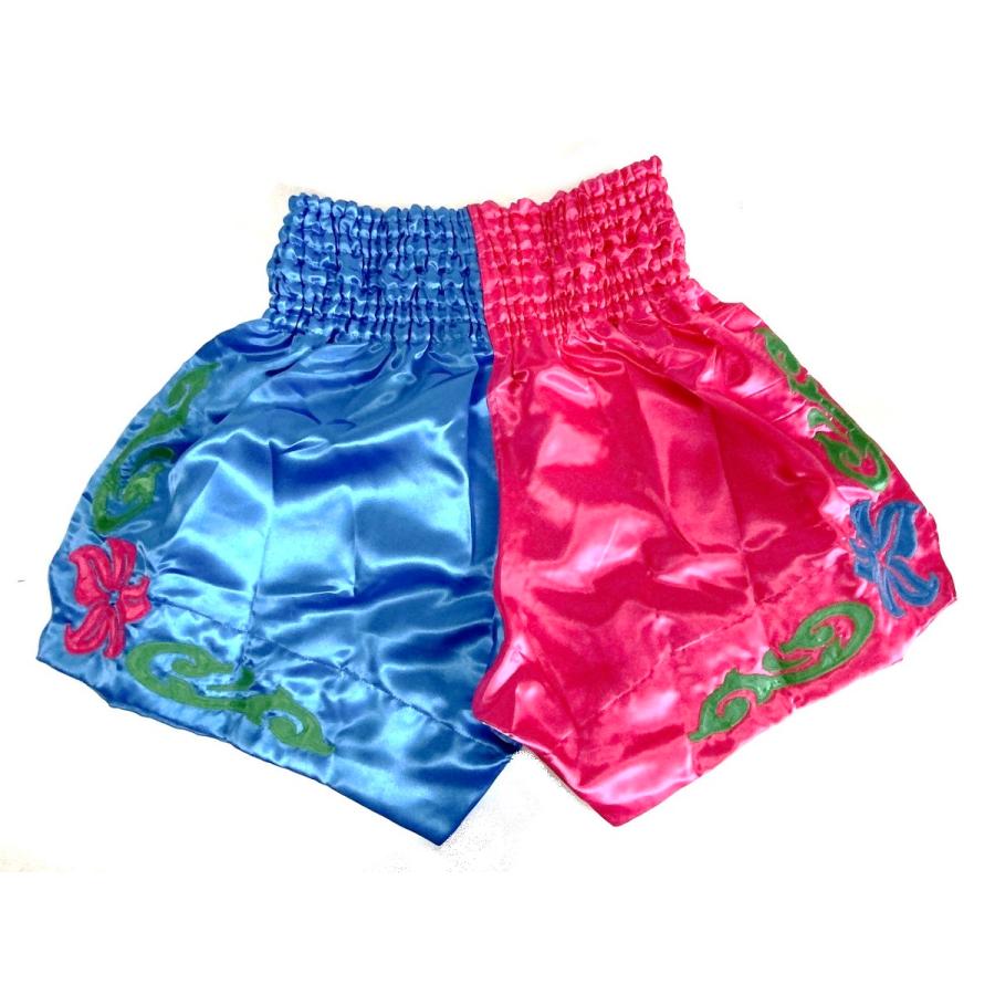 BOON ムエタイ パンツ PINK-BLUE キック ボクシング トランクス ピンクブルー 青 |  | 01