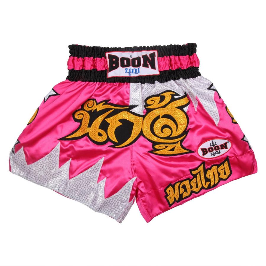 BOON ムエタイ パンツ PINK WARRIOR キックボクシング トランクス ピンク  MT33 | 