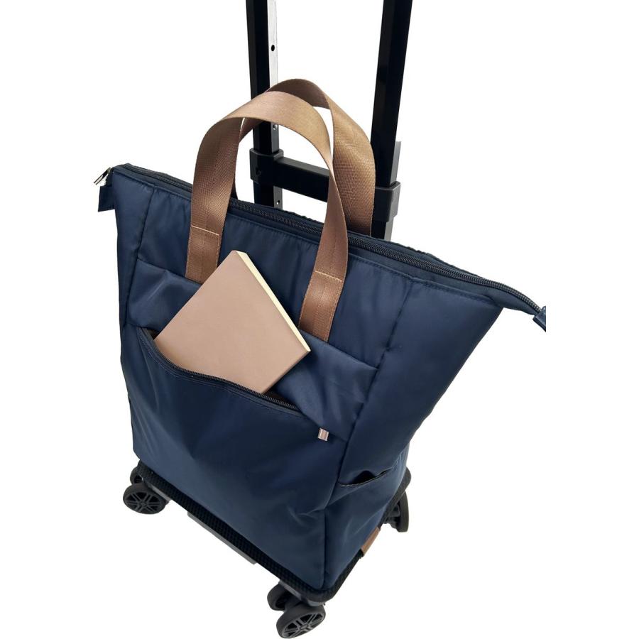 REP ココロ レップ 4輪カート レオパード プレイノ ショッピングカート キャリーバッグ 2WAY おしゃれ ファッションバッグ 軽量 18L アルミ 高さ調整可能 通勤の画像