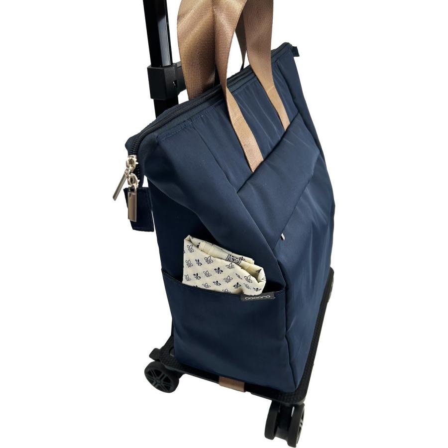 REP ココロ レップ 4輪カート レオパード プレイノ ショッピングカート キャリーバッグ 2WAY おしゃれ ファッションバッグ 軽量 18L アルミ 高さ調整可能 通勤の画像