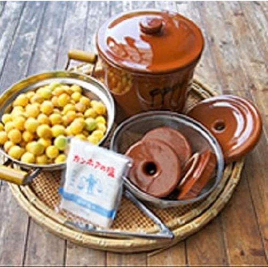 ヤマキイカイ 漬物容器 重石 1kg A20 アメ色 陶器 漬け物石 味噌