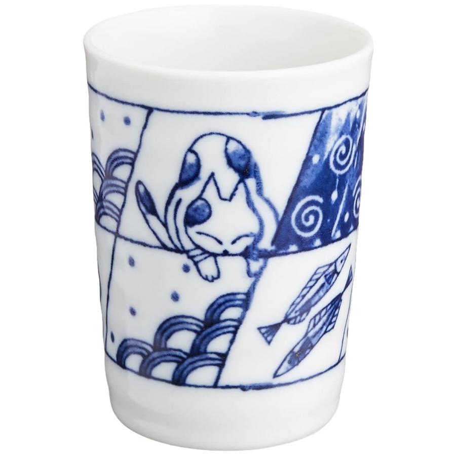 ヤマキイカイ Y1316 Y1317 美風湯呑 ネコ 美風 湯呑 さんま 猫 和柄