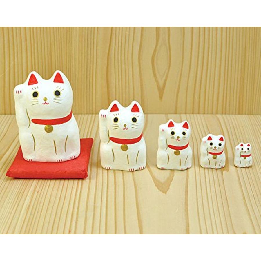 ヤマコー はりこーシカ 招き猫 白 895977 置物 張り子 マトリョーシカ