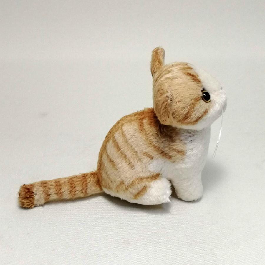 猫ぬいぐるみ「ちびにゃCE」茶トラ白 カラーアイ【受注制作
