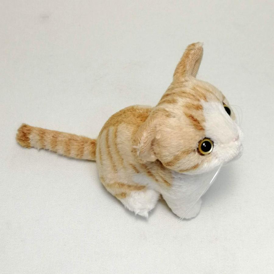 猫ぬいぐるみ「ちびにゃCE」茶トラ白 カラーアイ【受注制作