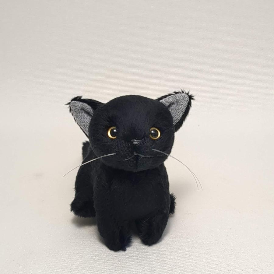 猫ぬいぐるみ「ちびにゃCE」黒猫 カラーアイ【受注制作】 : Ficorintan