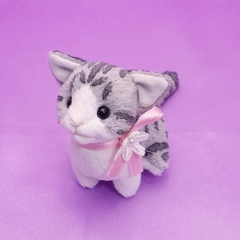 猫ぬいぐるみ「ちびにゃ」サバトラ白 【受注制作】 : Ficorintanヤフー