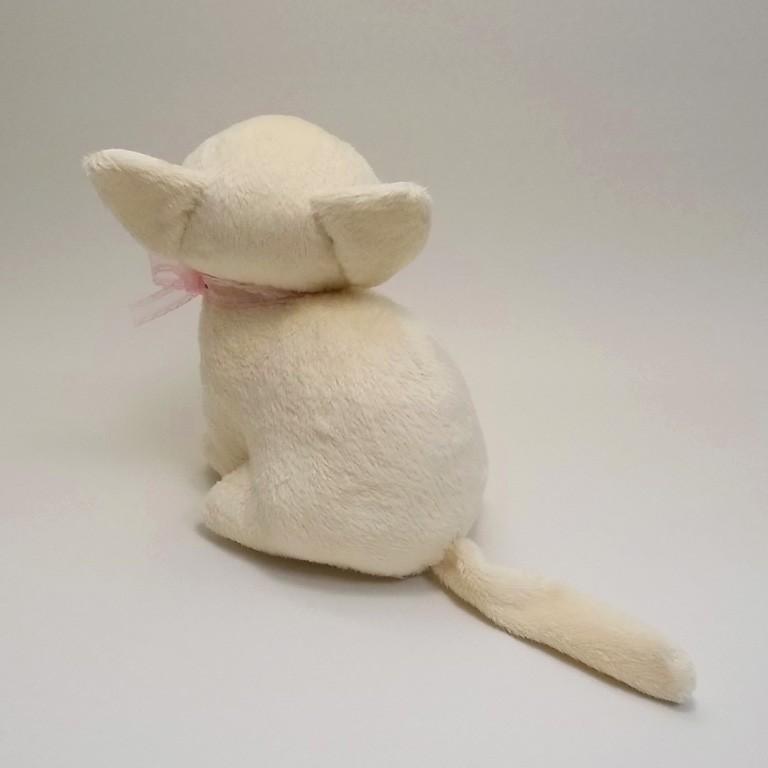 猫ぬいぐるみ クリーム色・ベージュ 猫ぬいぐるみ「ねこにゃ」ベージュ（クリーム色） 【受注制作