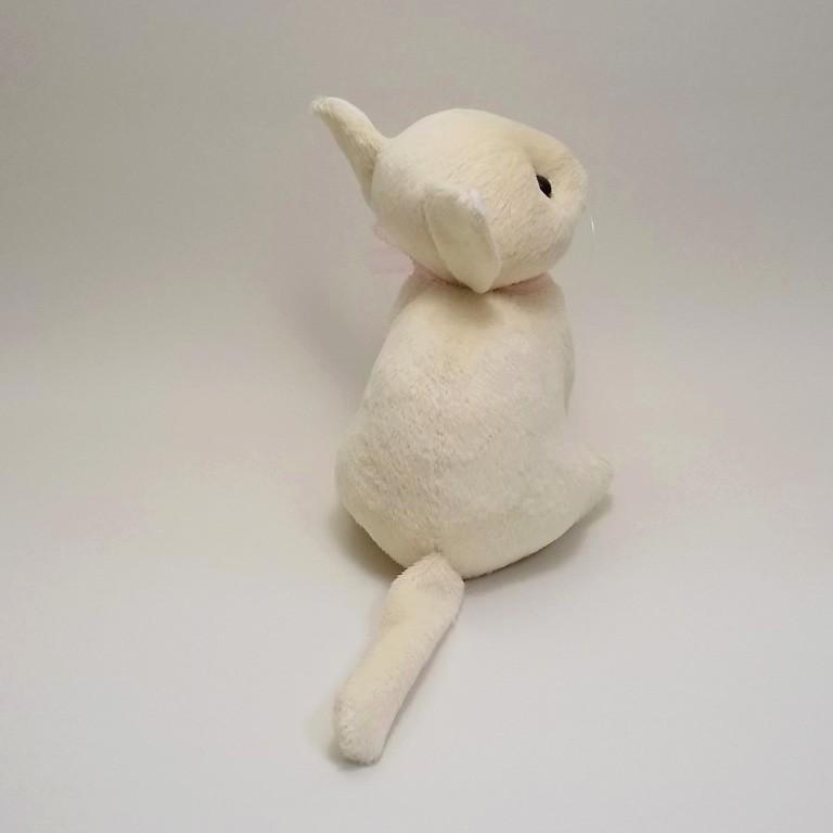 猫ぬいぐるみ クリーム色・ベージュ 猫ぬいぐるみ「ねこにゃ」ベージュ（クリーム色） 【受注制作