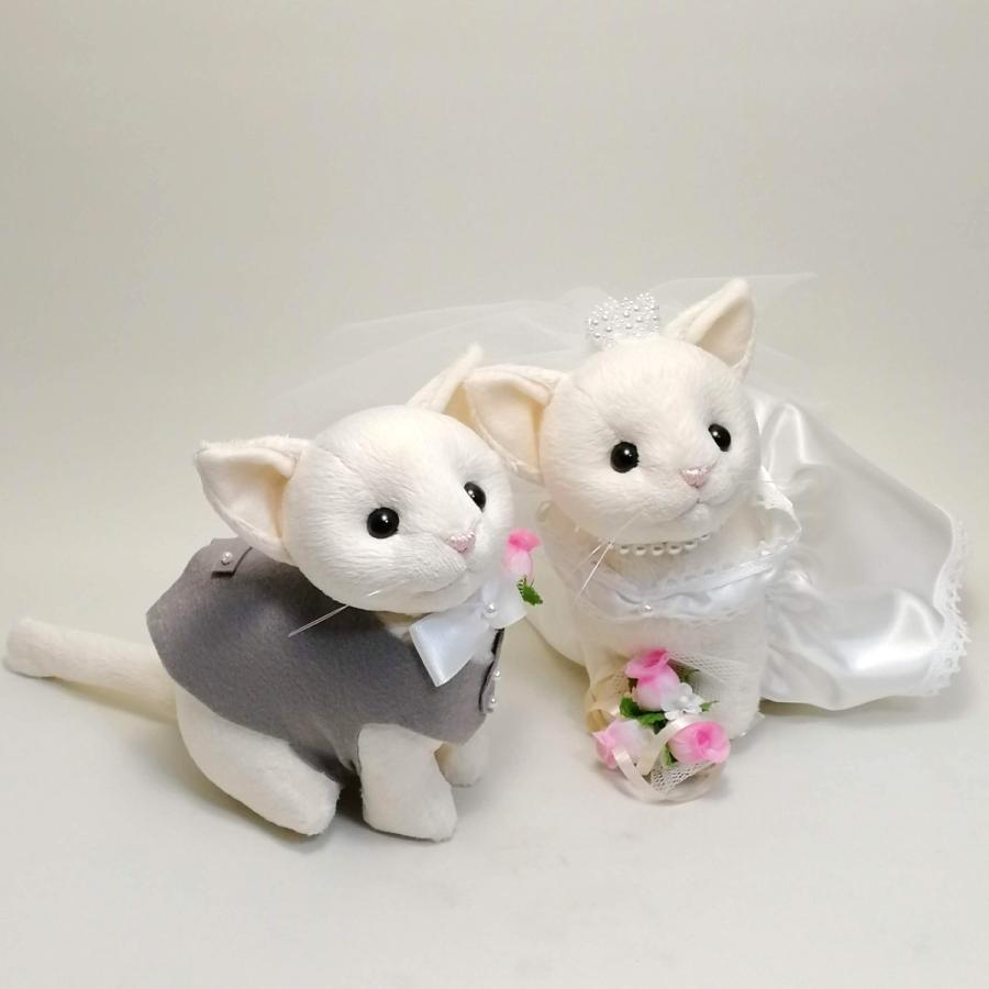 ウェディングキャット（ウェルカムキャット）白　/猫のウェルカムドール　【受注製作】_3