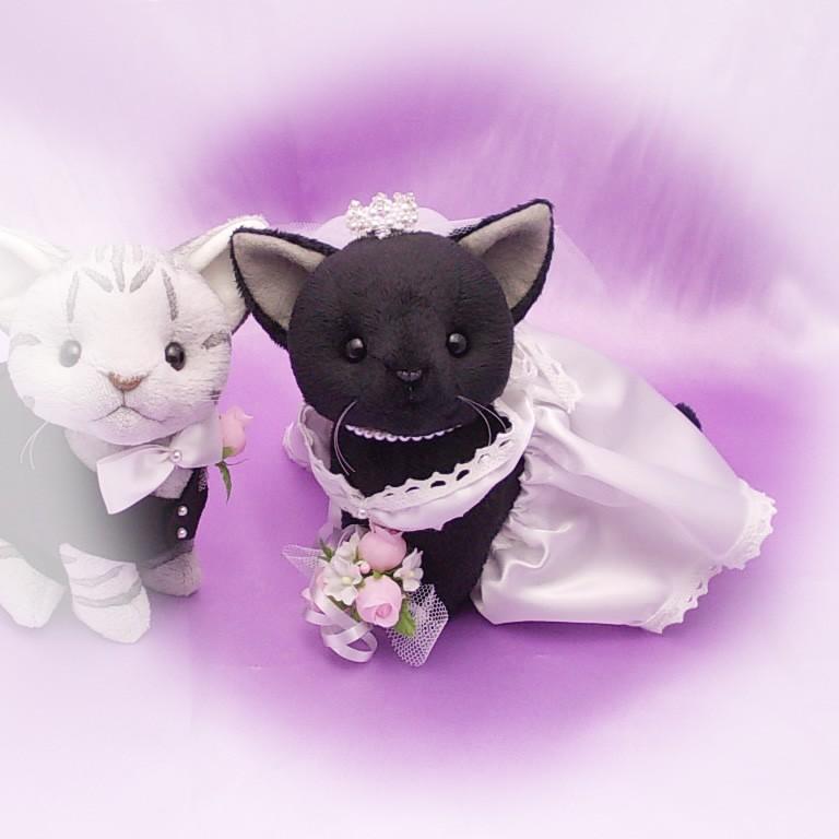 ウェディングキャット新婦・黒猫 / ウェルカムキャット 猫のウェルカム