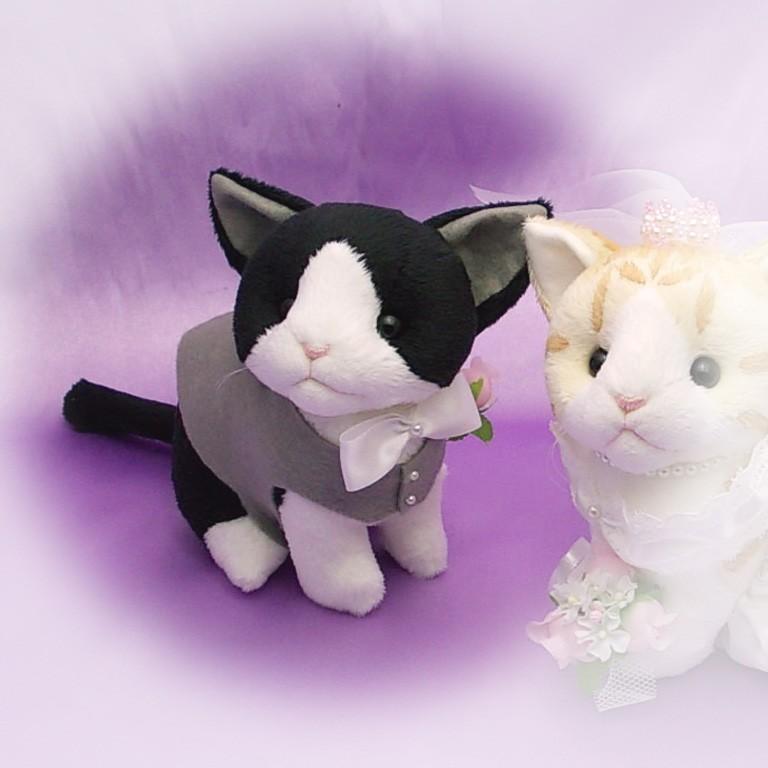ウェディングキャット新郎・白黒ハチワレ / ウェルカムキャット 猫の