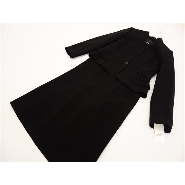 訳あり ブラックフォーマル ジャケット ワンピース 2点セット 9ar 喪服 礼服 冠婚葬祭 前開き 授乳 スタイルアップ レディース Paogit Ru