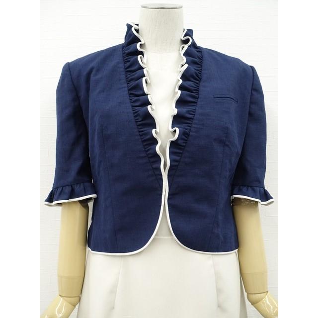 銀座マギー Maggy Elegance GINZA 五分袖 ジャケット 11 ネイビー 