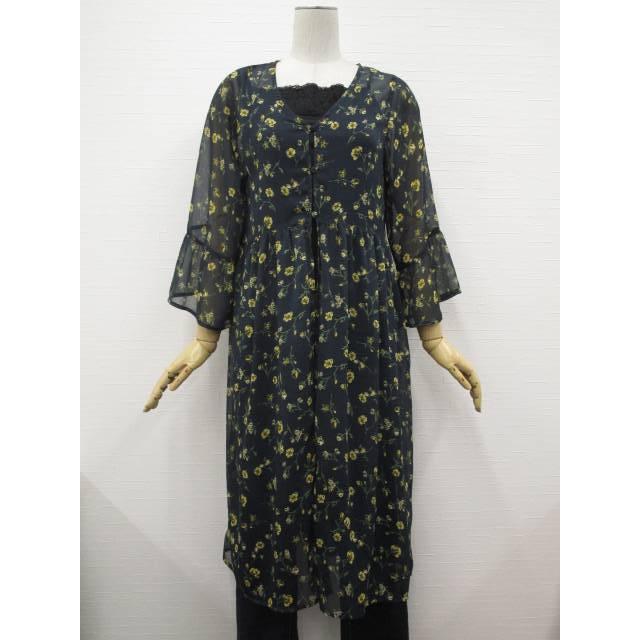 ショコラフィネローブ chocol raffine robe 七分袖 洗えるシフォン 