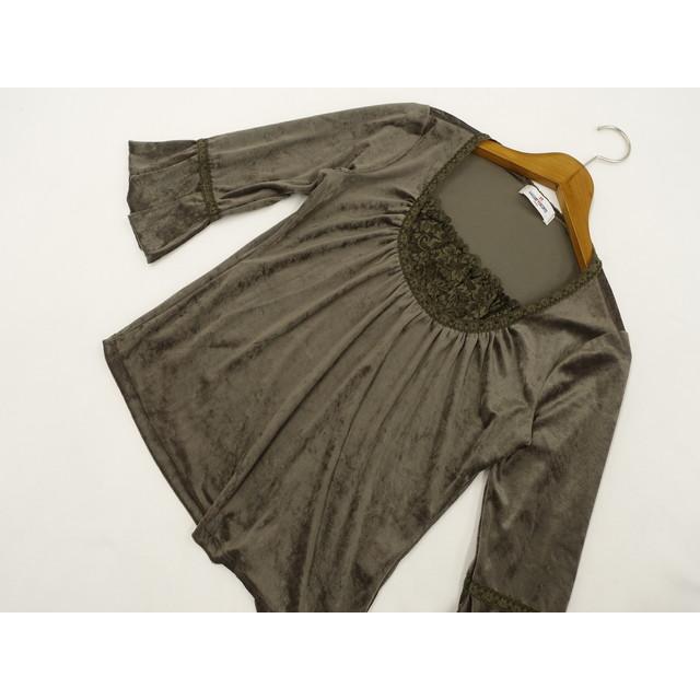 ギャラリービスコンティ GALLERY VISCONTI 七分袖 デザインネック 